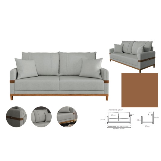 BEX´S SOFA KAZU 2 LUG C/2 BR TC LINO... BEX´S SOFA KAZU 2 LUG C/2 BR TC LINO...