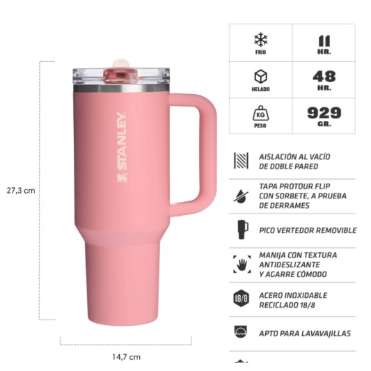 STANLEY VASO QUENCHER PROTOUR PINK...