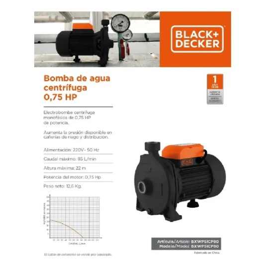 BLACK & DECKER BOMBA PERIFERICA...