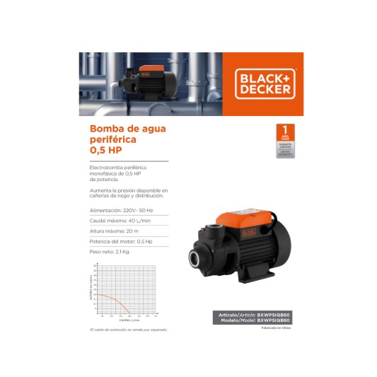 BLACK & DECKER BOMBA PERIFERICA...