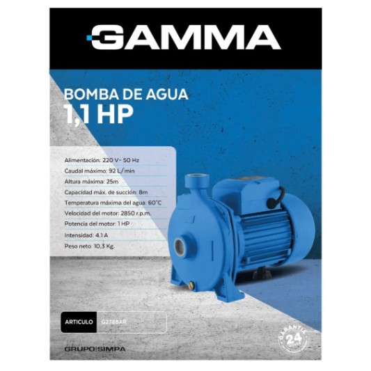 GAMMA BOMBA CENTRIFUGA G-2788AR PERIF...
