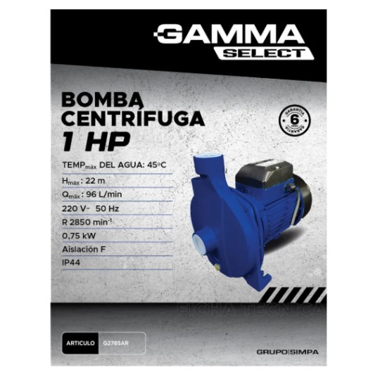 GAMMA BOMBA CENTRIFUGA G-2785AR...