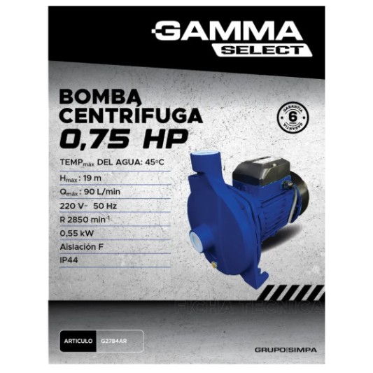 GAMMA BOMBA CENTRIFUGA G-2784AR 550W-...