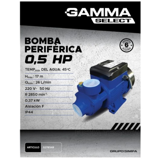 GAMMA BOMBA CENTRIFUGA G-2783AR PERIF...