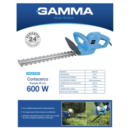 GAMMA CORTACERCO G-1860 600 W ESPADA...