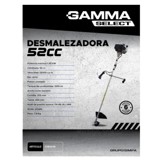 GAMMA DESMALEZADORA G-1845AR SELECT 52CC