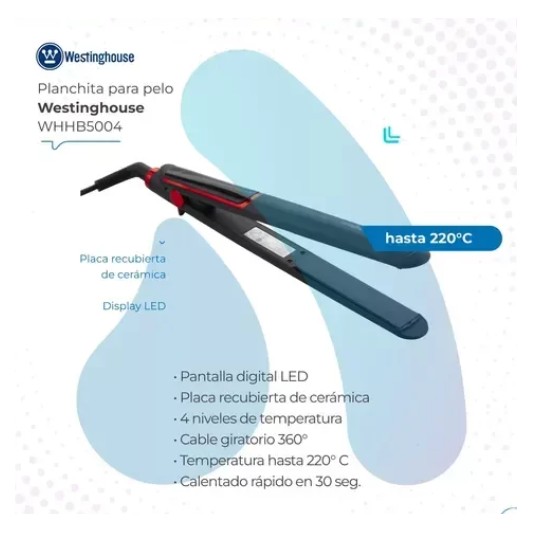 WESTINGHOUSE PLANCHITA DE PELO WHHB-5004