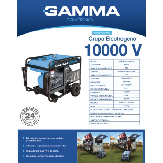GAMMA GRUPO ELECTROGENO GE-3469AR... GAMMA GRUPO ELECTROGENO GE-3469AR...