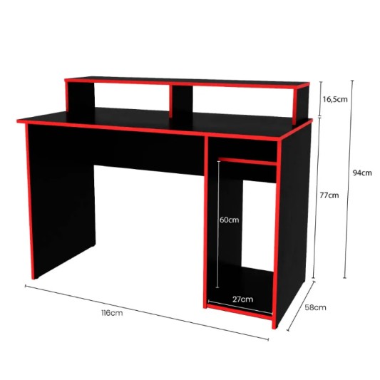 CENTRO ESTANT ESCRITORIO GAMMER EG-1R...