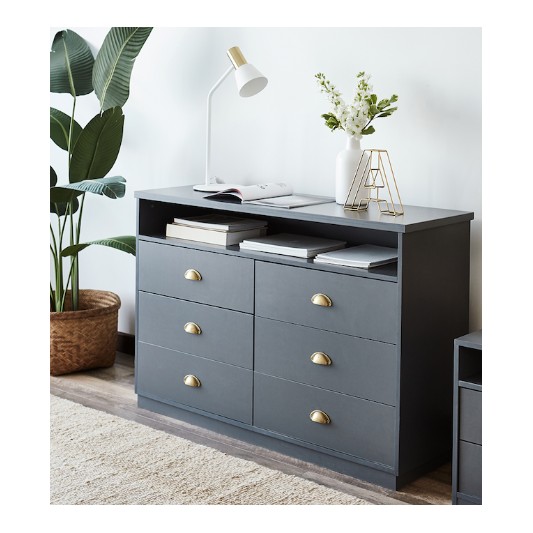 SILCAR COMODA VINTA 1200MM TAPA GRAFITO