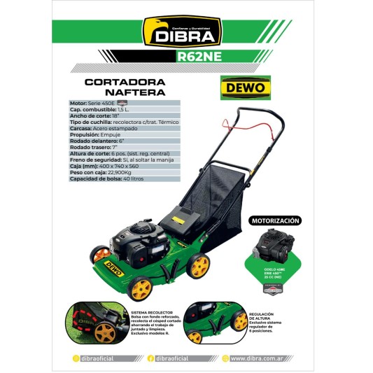 DEWO CORTADORA DE CESPED NAFTERA BS...