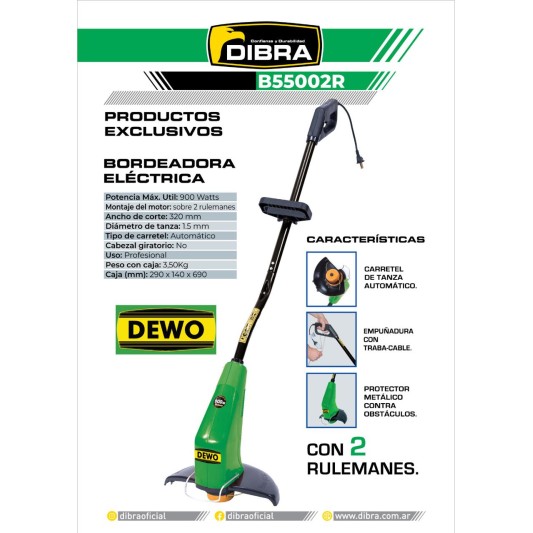 DEWO BORDEADORA DE CESPED...