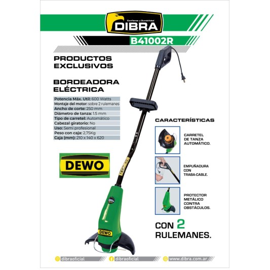 DEWO BORDEADORA DE CESPED...