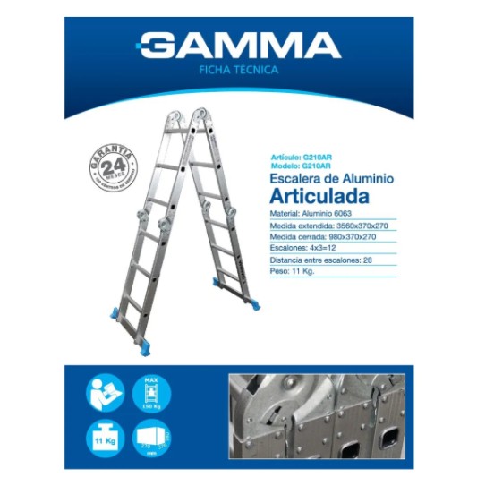 GAMMA ESCALERA ALUMINIO G-210AR...