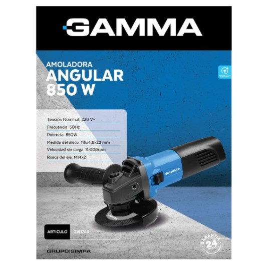 GAMMA AMOLADORA ANGULAR G-1917AR 850W