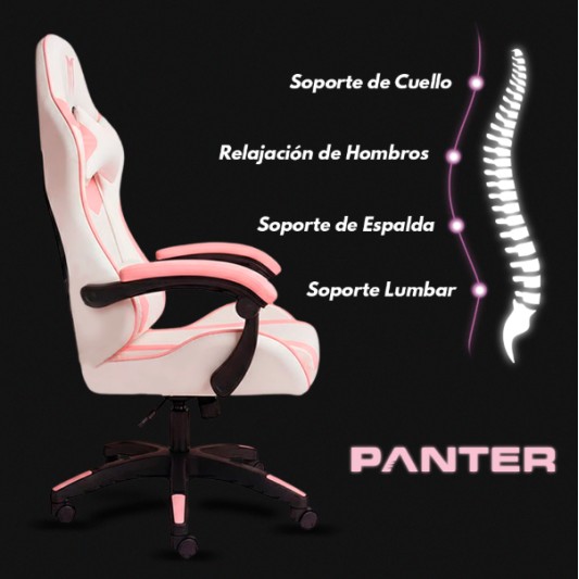 PANTER SILLA GAMER SGZ-RB ROSA-BLANCO