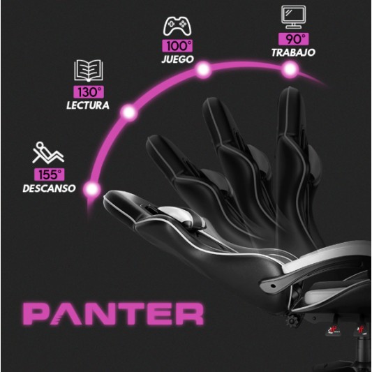 PANTER SILLA GAMER SGZ-RB ROSA-BLANCO