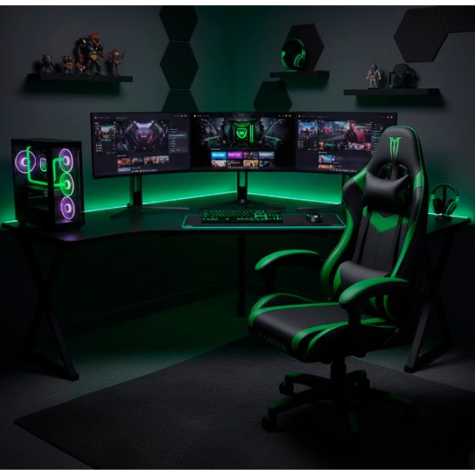PANTER SILLA GAMER SGZ-NV NEGRA-VERDE