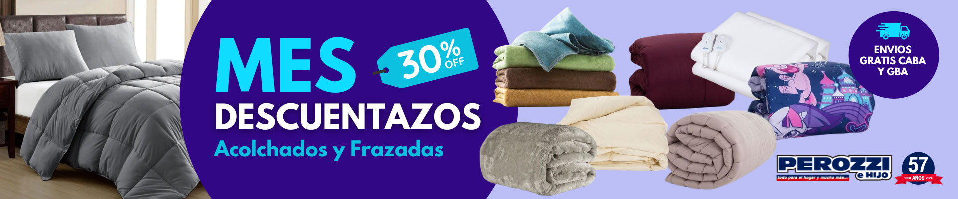 Frazadas en Perozzi