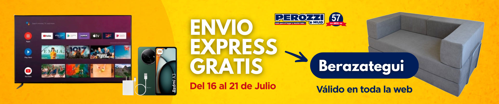 Envío express gratis en Perozzi