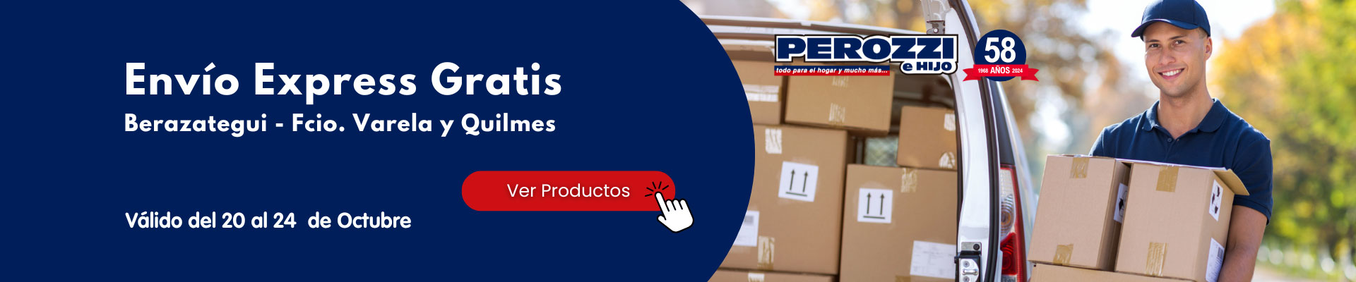 Envío express Berazategui - Fcio. Varela y Quilmes sin cargo 