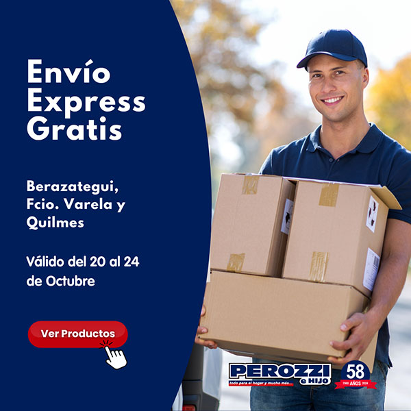 Envío express Berazategui - Fcio. Varela y Quilmes sin cargo 