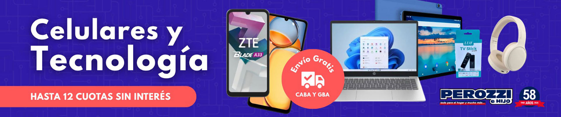 Celulares y tecnología en Perozzi