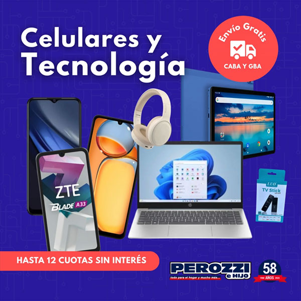 Celulares y tecnología en Perozzi